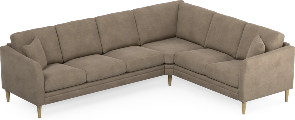 Eden - Hörnsoffa, 3+2-sits - Brun