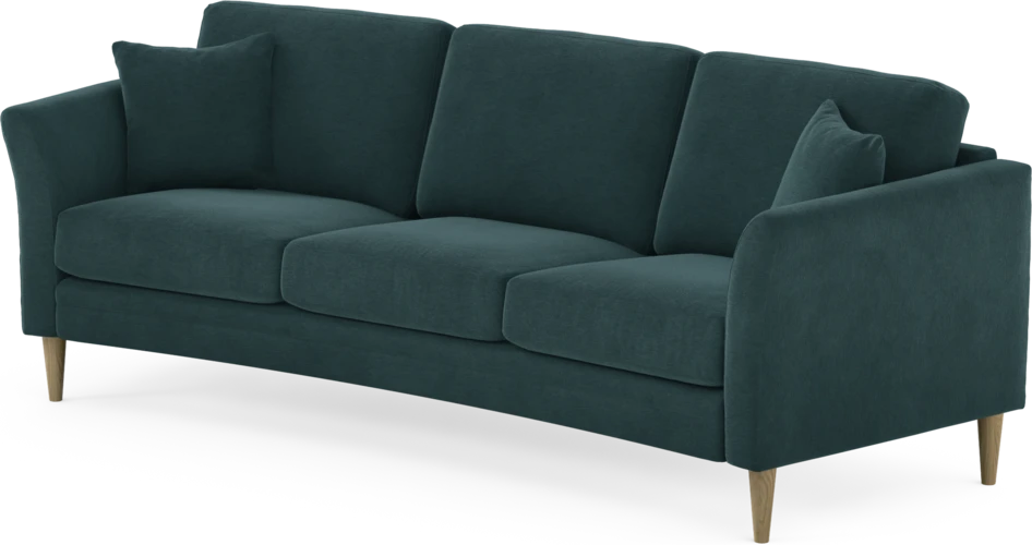 Eden - 3-sits soffa svängd - Blå