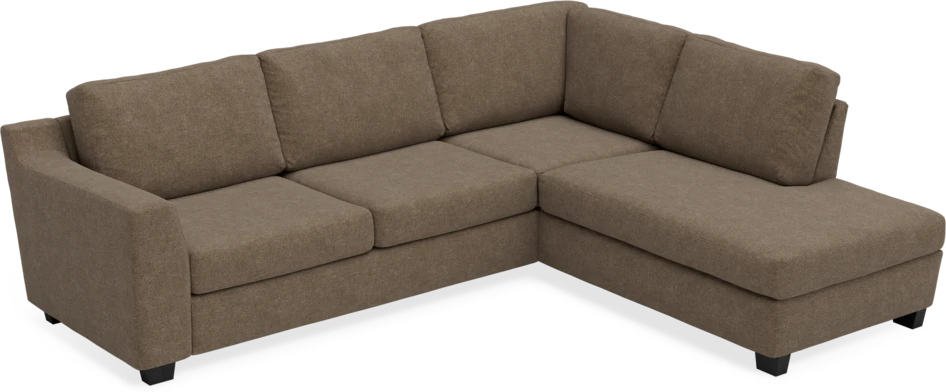 Friday - 2,5-sits soffa med divan höger - Brun
