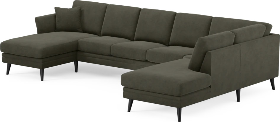Eden - 3-sits soffa med schäslong vänster och divan höger - Grå
