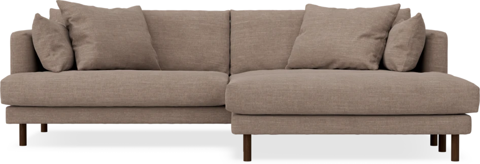Harper - 4-sits med schäslong XL höger - Brun