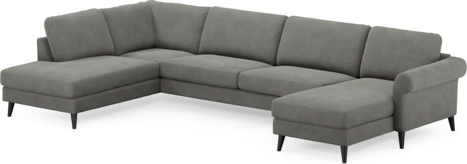 Bridge - 3-sits soffa med divan vänster och schäslong höger - Grå