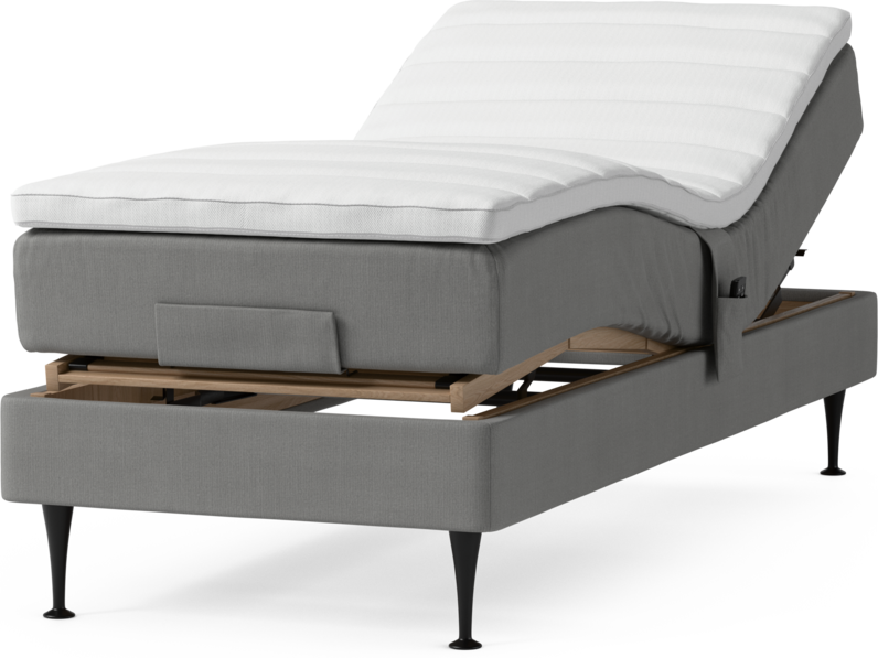 Roma Family - Ställbar säng, enkelsäng med bäddmadrass, B 80-120