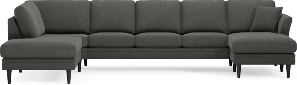 Eden - 3-sits soffa med divan vänster och schäslong höger - Grå