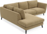 Madison - 2-sits soffa med divan vänster - Brun