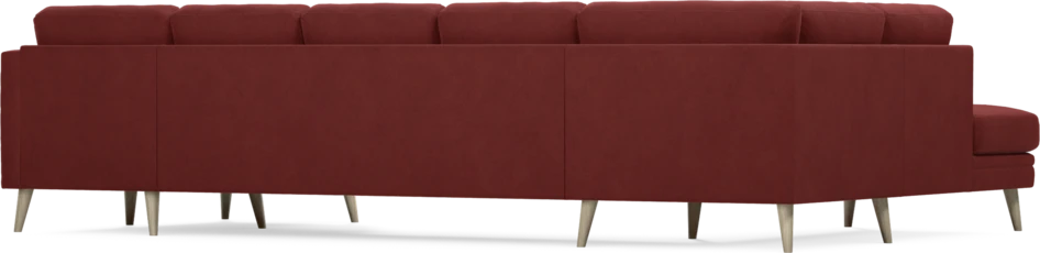 Eden - 3-sits soffa med divan vänster och schäslong höger - Röd