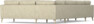 Bridge - Hörnsoffa, 3+2-sits med schäslong vänster - Beige