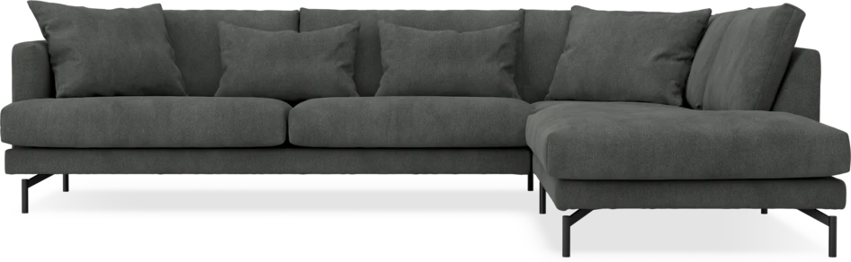 Harper - 3-sits soffa med divan höger - Grå
