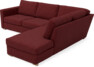 Friday - 2,5-sits soffa med divan höger - Rosa