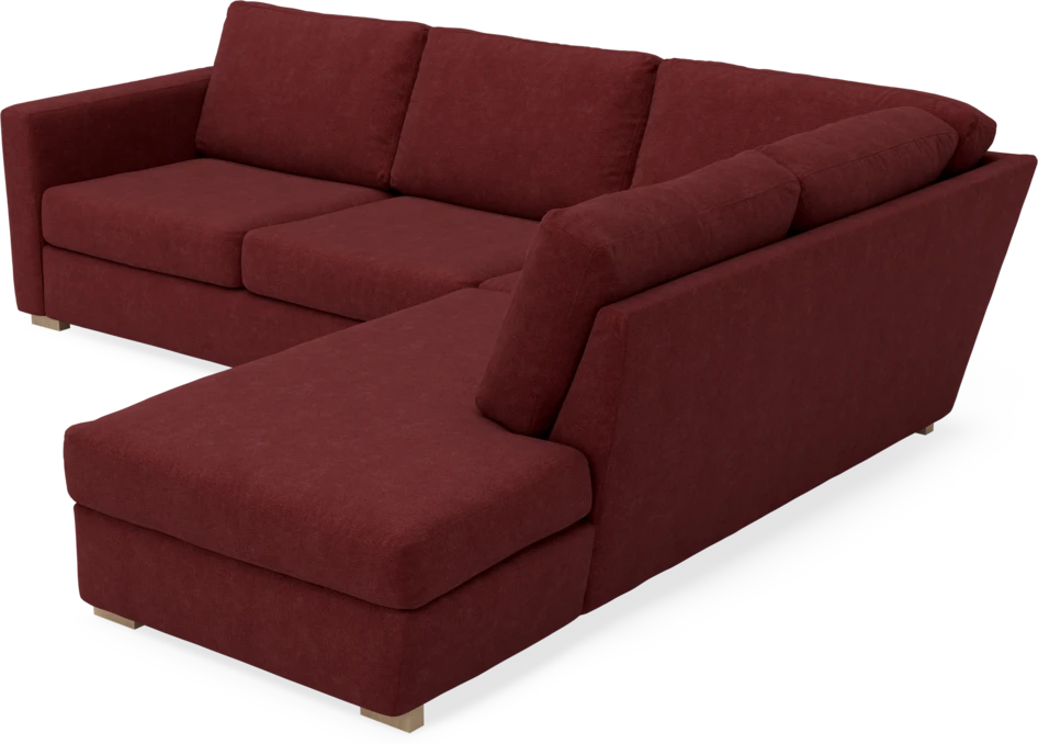 Friday - 2,5-sits soffa med divan höger - Rosa