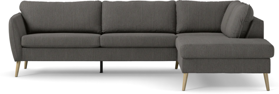 County - 2,5-sits soffa med divan höger - Brun