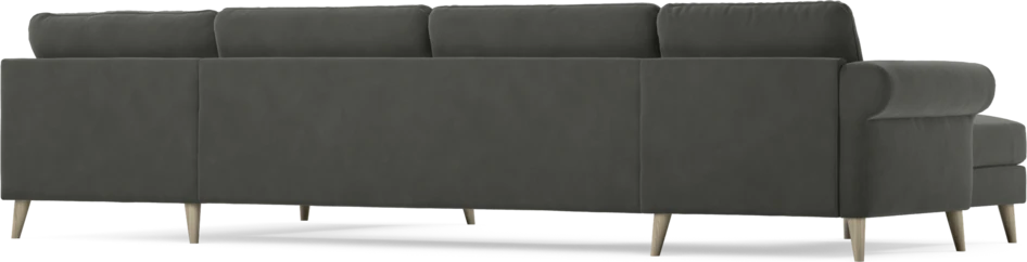 Bridge - 3-sits soffa med schäslong vänster och divan höger - Grå