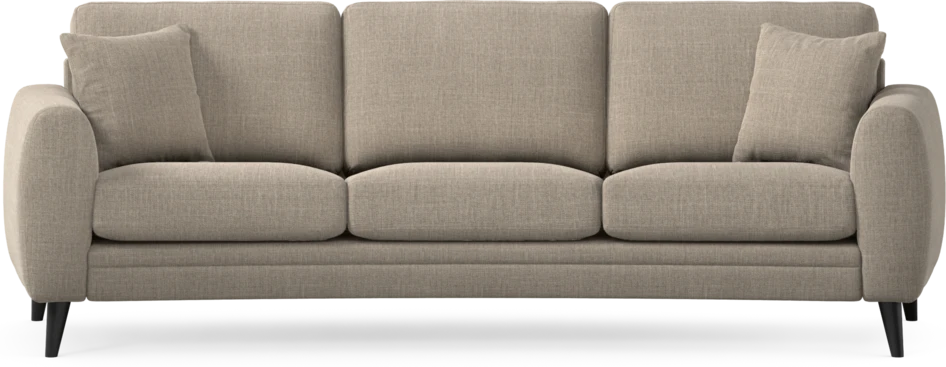 Eden - 3-sits soffa svängd - Beige