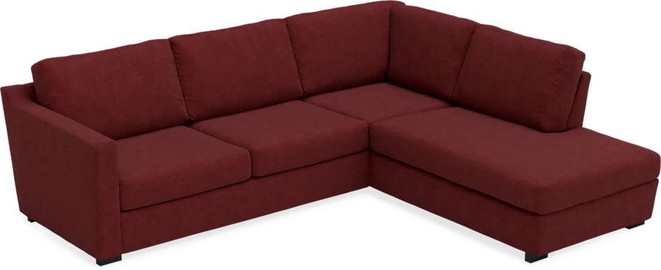 Friday - 2,5-sits soffa med divan höger - Rosa