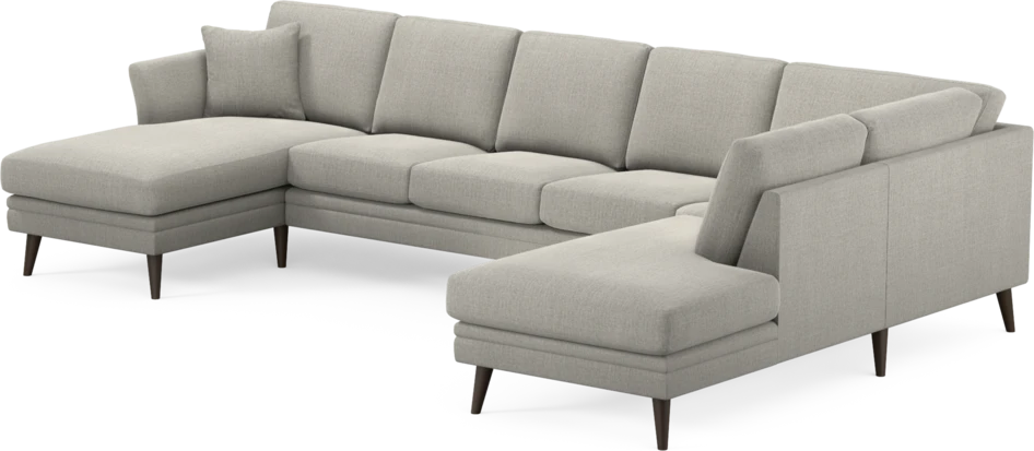 Eden - 3-sits soffa med schäslong vänster och divan höger - Grå