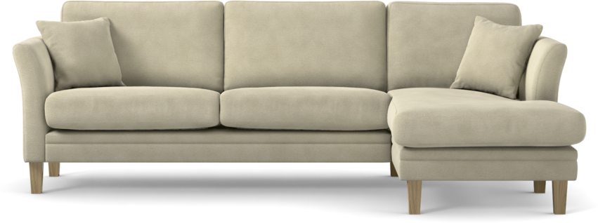 Eden - 2,5-sits soffa med schäslong - Beige