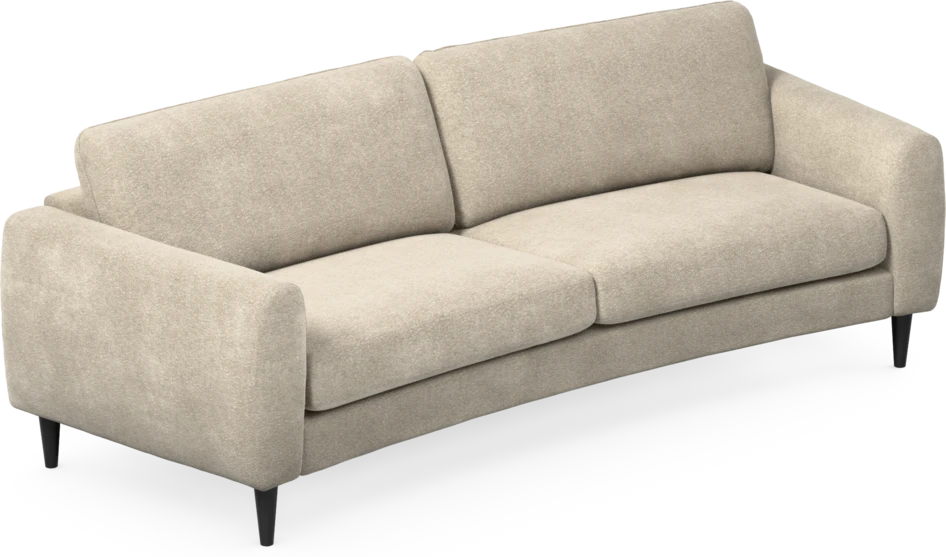 Bridge - 3-sits soffa svängd - Beige