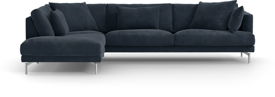 Harper - 3-sits soffa med divan vänster - Blå