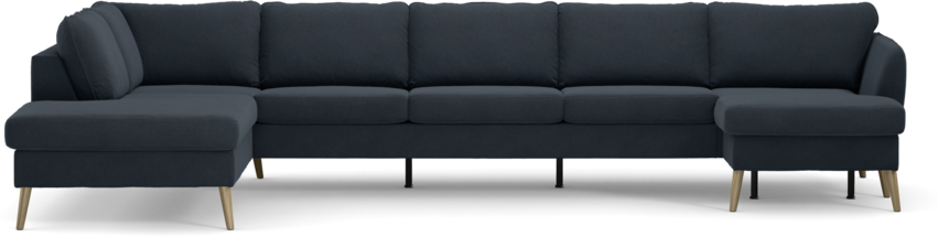 County - 4-sits soffa med divan vänster och schäslong höger - Blå