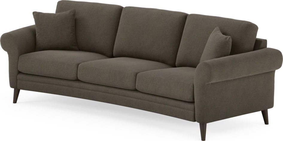 Eden - 3-sits soffa svängd - Brun