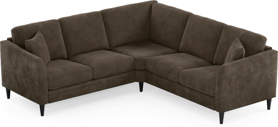 Eden - Hörnsoffa, 2+2-sits - Brun