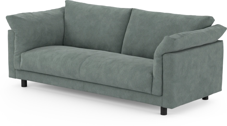 Cherrie - 2,5-sits soffa, hel dyna, fast klädsel - Blå