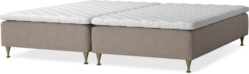 Delux Sense - Ramsäng, dubbelsäng med bäddmadrass - Beige