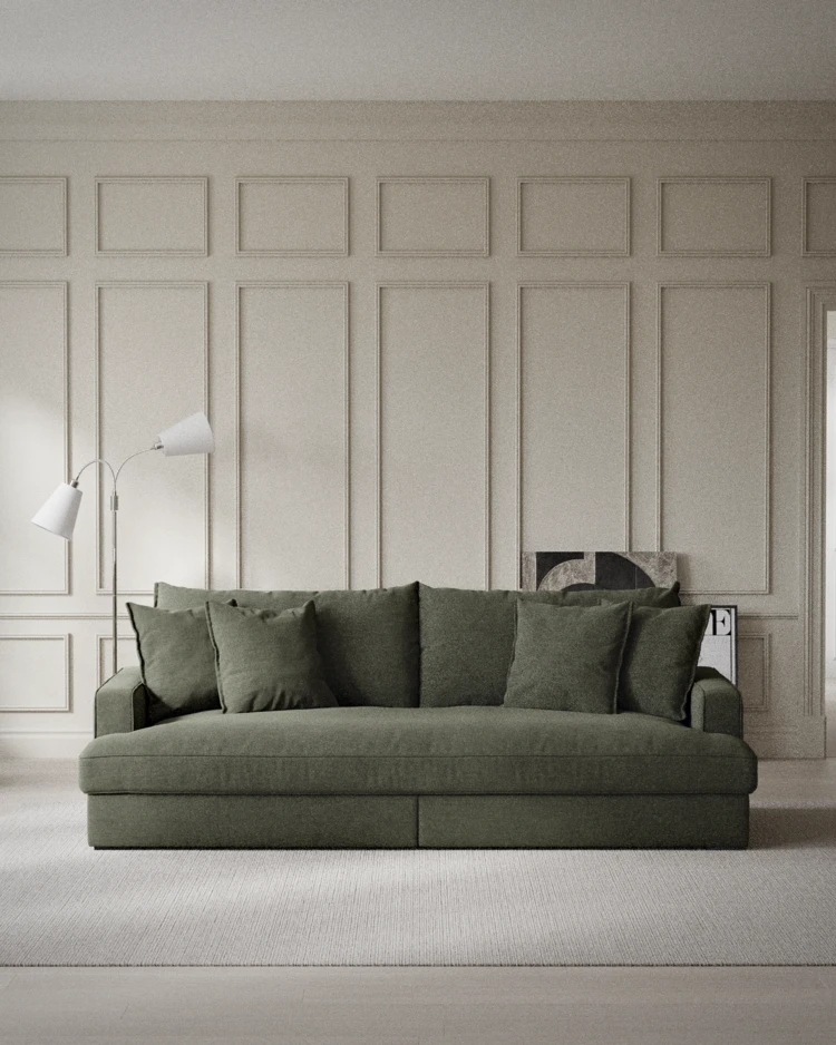 Rossi - 3-sits soffa, hel dyna - inspiration