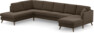 Eden - 3-sits soffa med divan vänster och schäslong höger - Brun