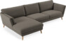 Madison - 3-sits soffa med schäslong vänster - Brun