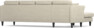 Eden - 3-sits soffa med schäslong - Beige