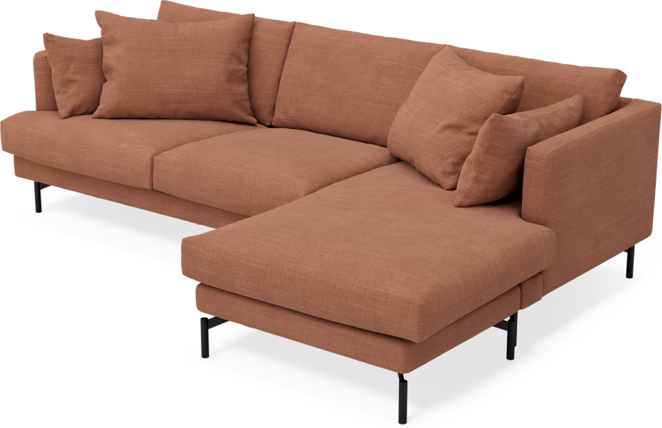 Harper - 4-sits med schäslong höger  - Orange