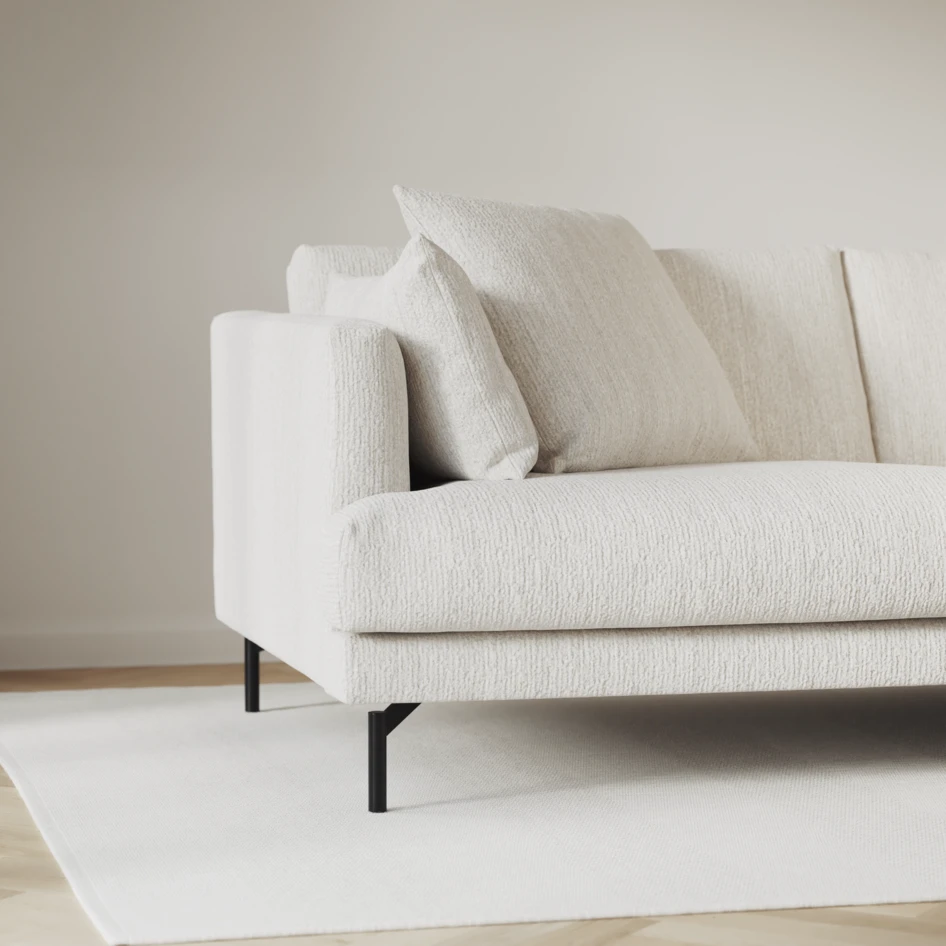 Harper - 3-sits soffa, hel dyna - Vit