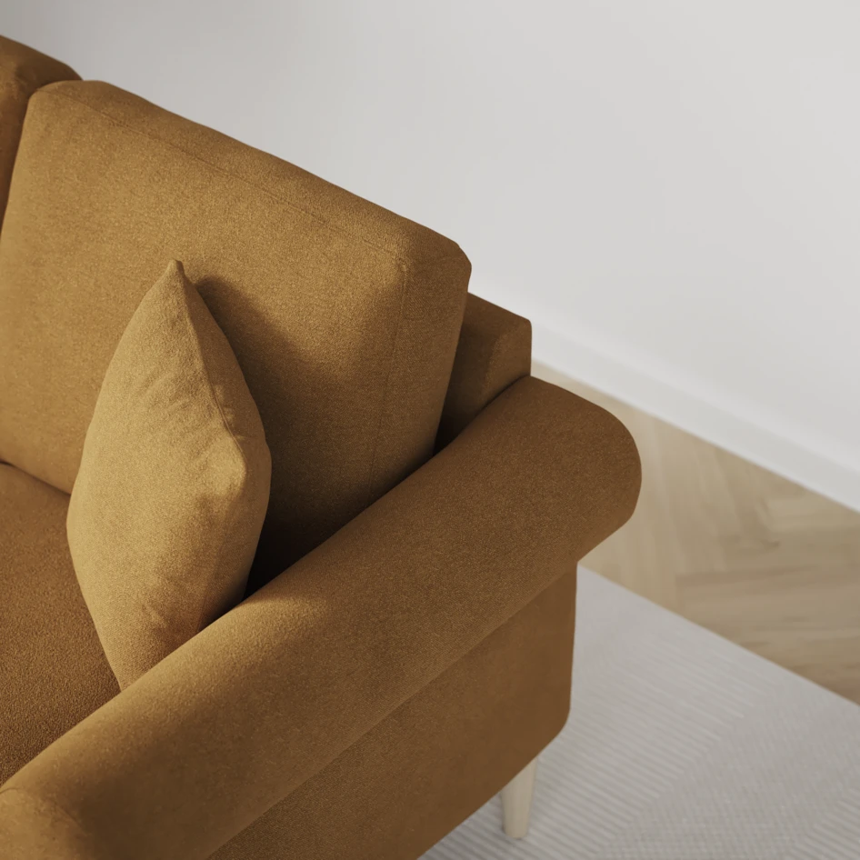 Eden - 3-sits soffa - Gul