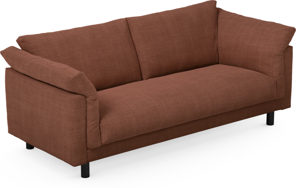 Cherrie - 2,5-sits soffa, hel dyna, fast klädsel - Orange