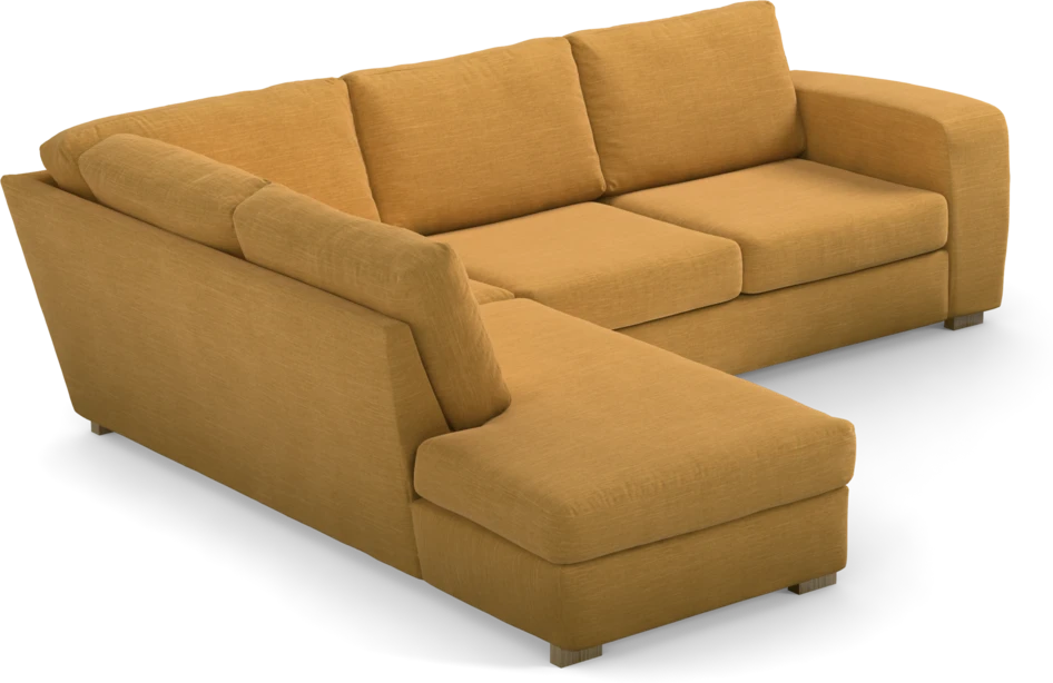 Friday - 2,5-sits soffa med divan vänster - Gul