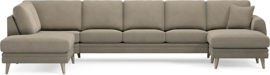 Eden - 3-sits soffa med divan vänster och schäslong höger - Beige