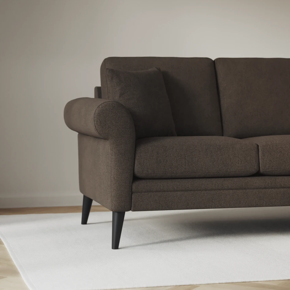 Eden - 3-sits soffa - Brun