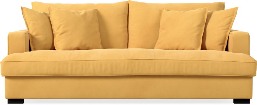 Mila - 3-sits soffa, hel dyna - Gul