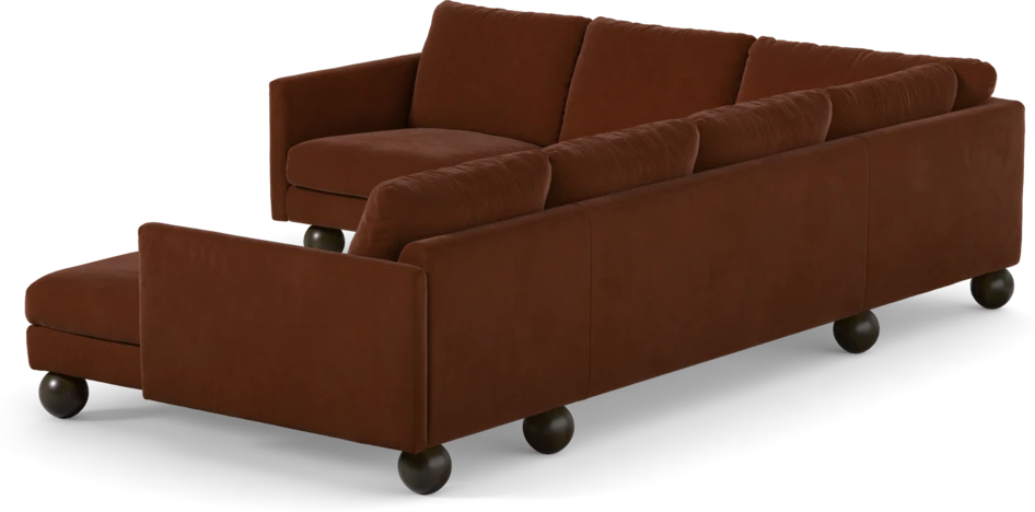 Madison Lux - Hörnsoffa med schäslong höger - Orange