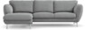 Madison Lux - 2-sits soffa med schäslong vänster - Grå