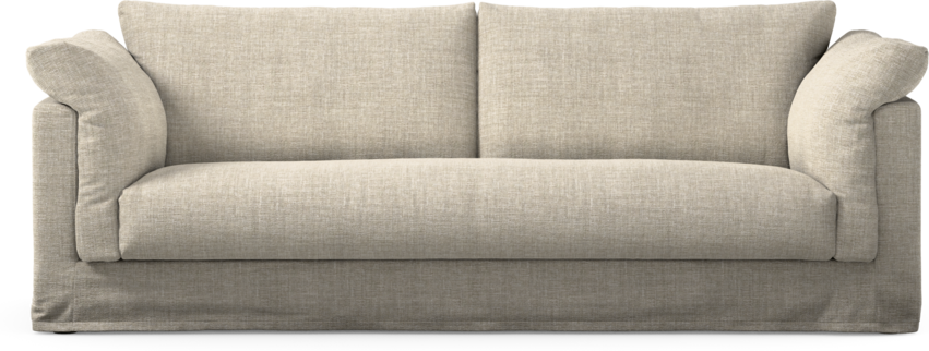 Cherrie - 3-sits soffa, hel dyna och kappa - Beige