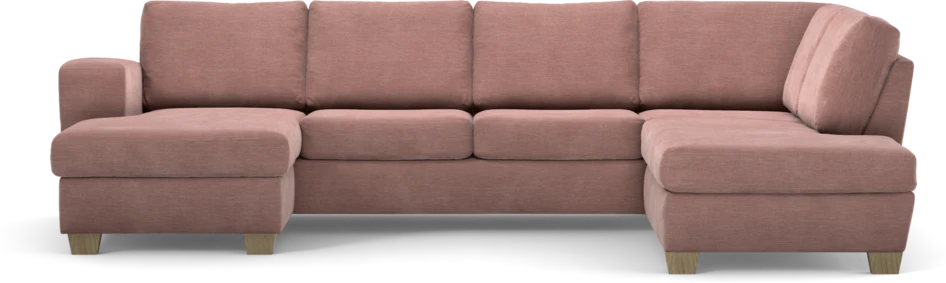 Friday - 3-sits soffa med schäslong vänster och divan höger - Rosa