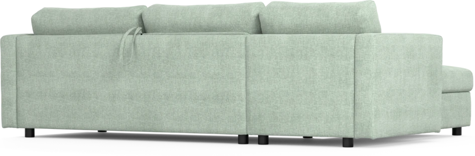 Lindö - Bäddsoffa 2,5-sits med schäslong, vändbar - Grön