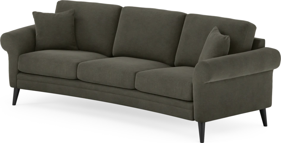 Eden - 3-sits soffa svängd - Grå