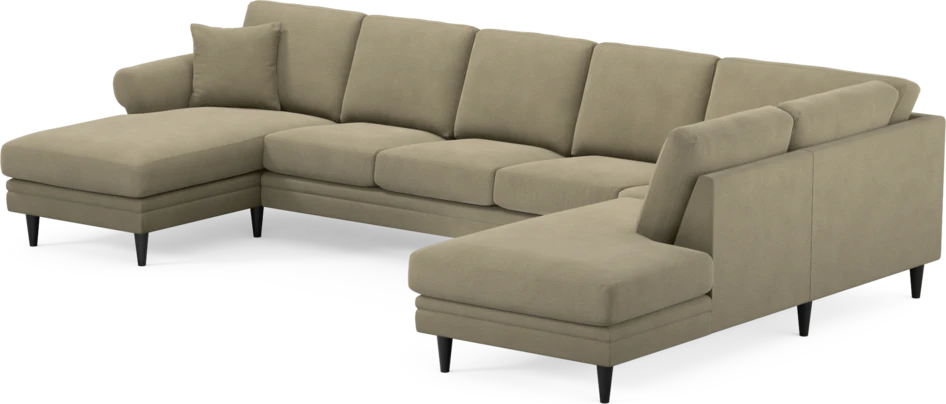 Eden - 3-sits soffa med schäslong vänster och divan höger - Beige