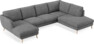 Madison Lux - 2-sits soffa med schäslong vänster och divan höger - Vit