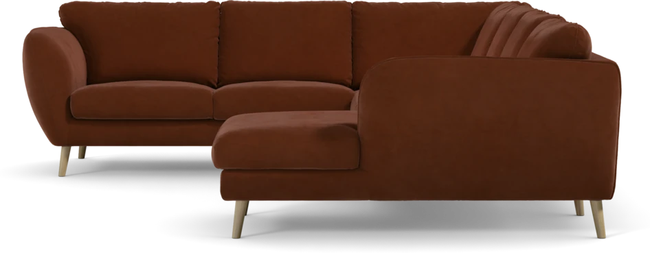 Madison Lux - Hörnsoffa med schäslong höger - Orange