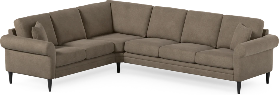 Eden - Hörnsoffa, 2+3-sits - Brun