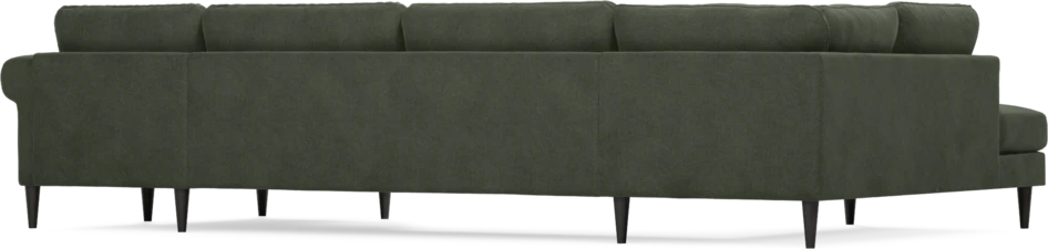 Bridge - 3-sits soffa med divan vänster och schäslong höger - Grön